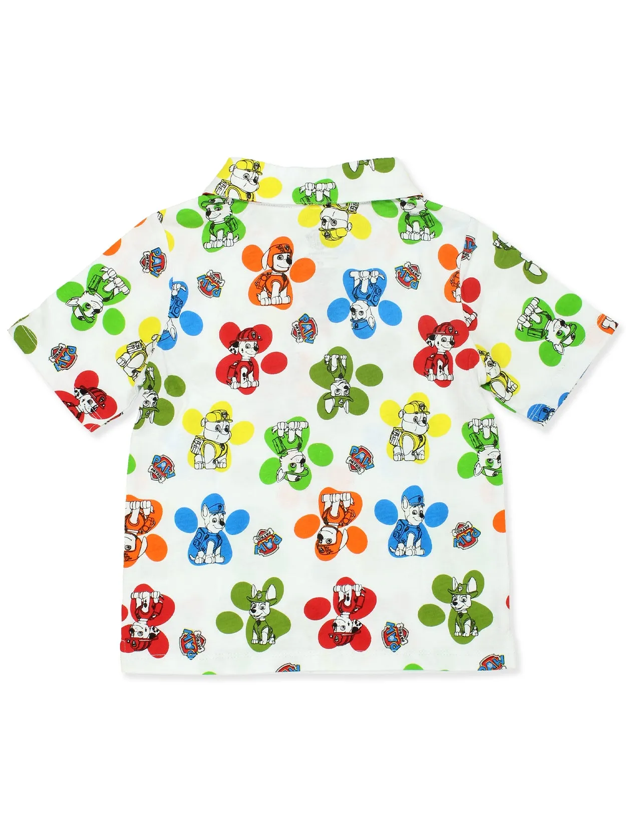 Paw Patrol Paw Print Collared Short Sleeve Polo T-Shirt