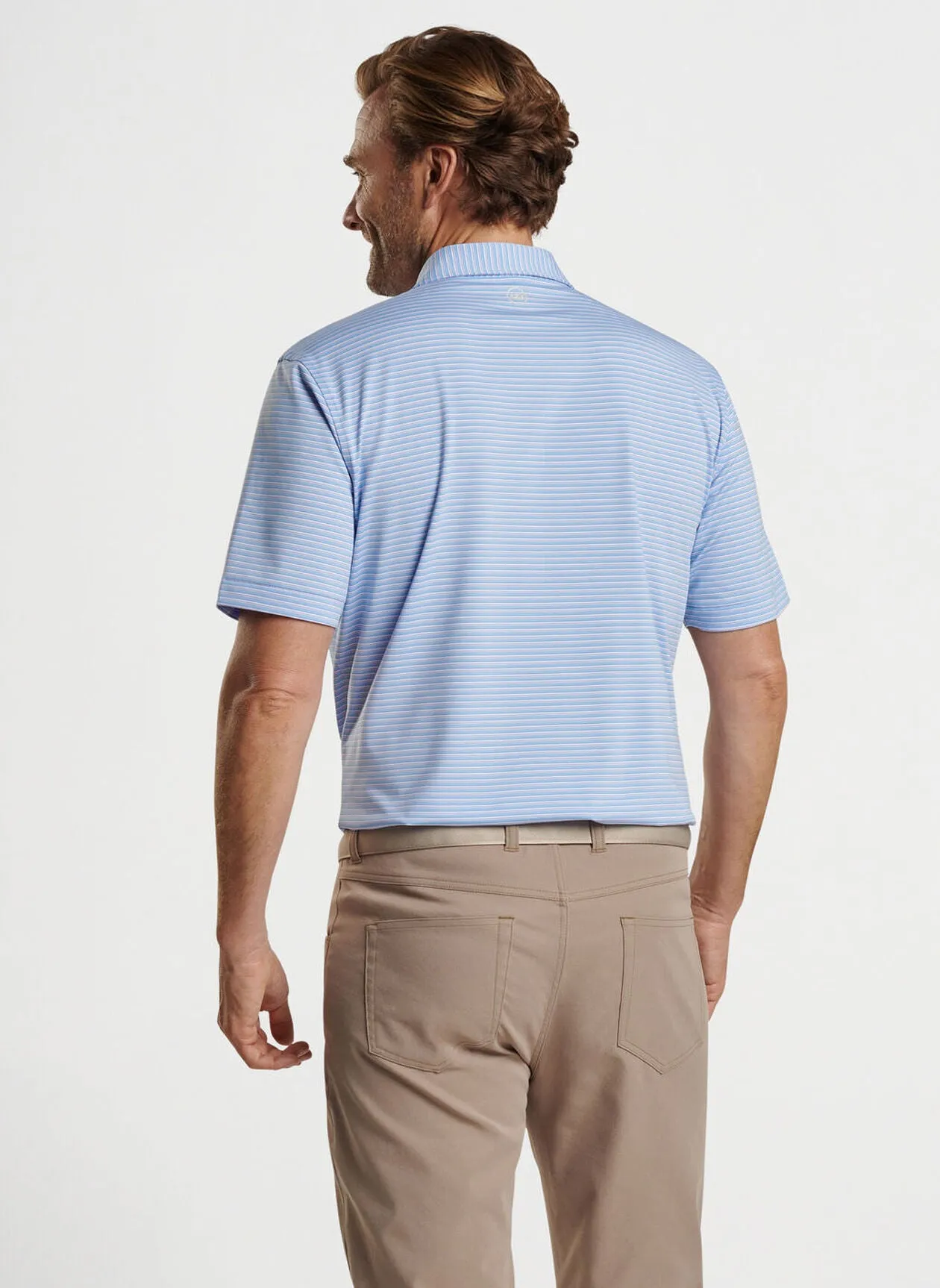 Peter Millar Mens Classic Fit Chatham Performance Jersey Polo - COTTAGE BLUE