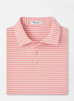 Peter Millar Mens Classic Fit Dellroy Performance Mesh Polo - GRAPEFRUIT