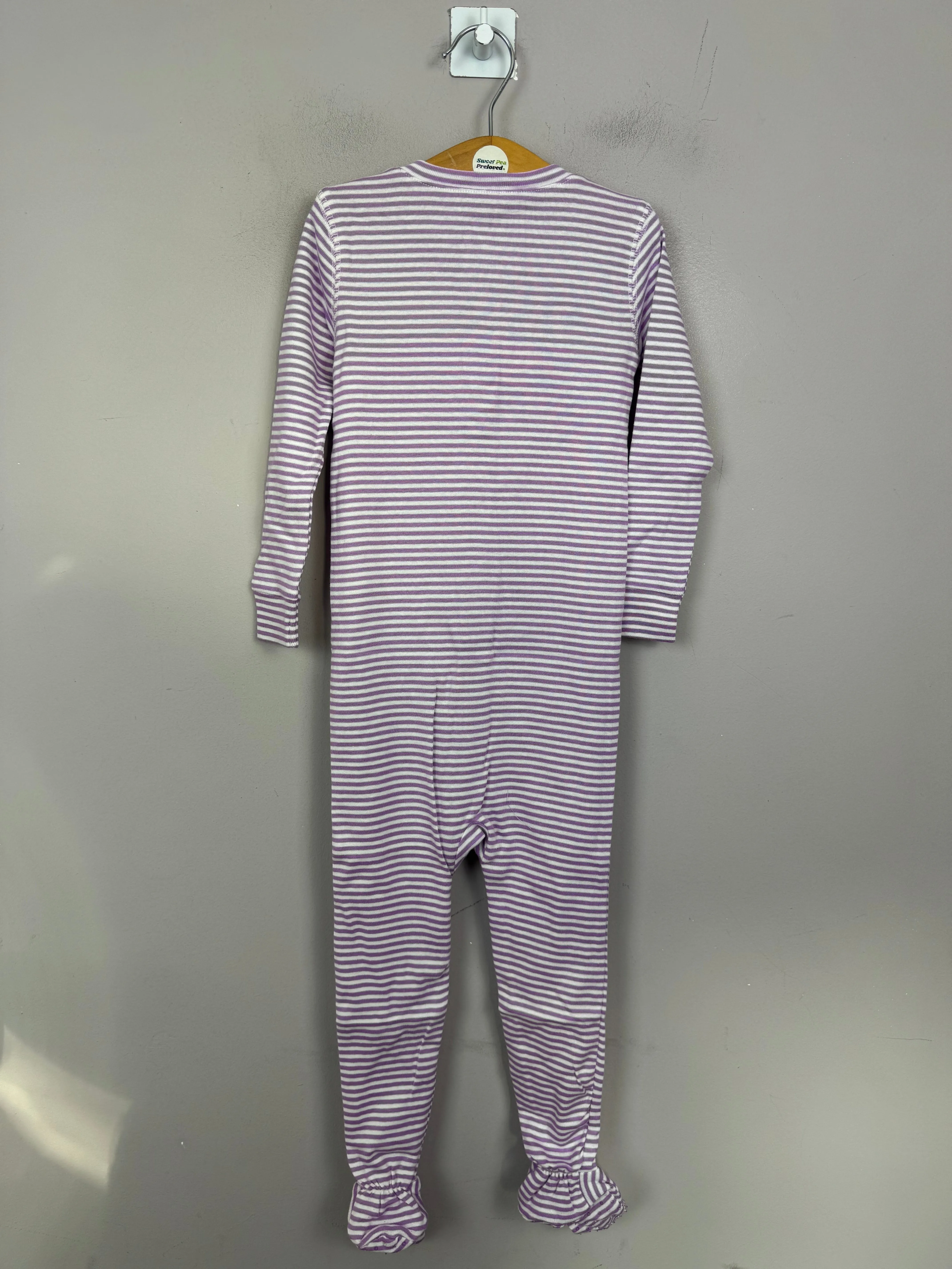 Primary Organic Sleepsuit - Fine stripes, Lilac (bnwt) 18-24m