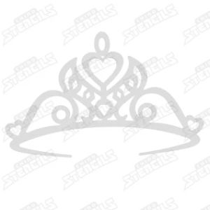 Queen Crown art stencil / template airbrush t-shirt hat clip art