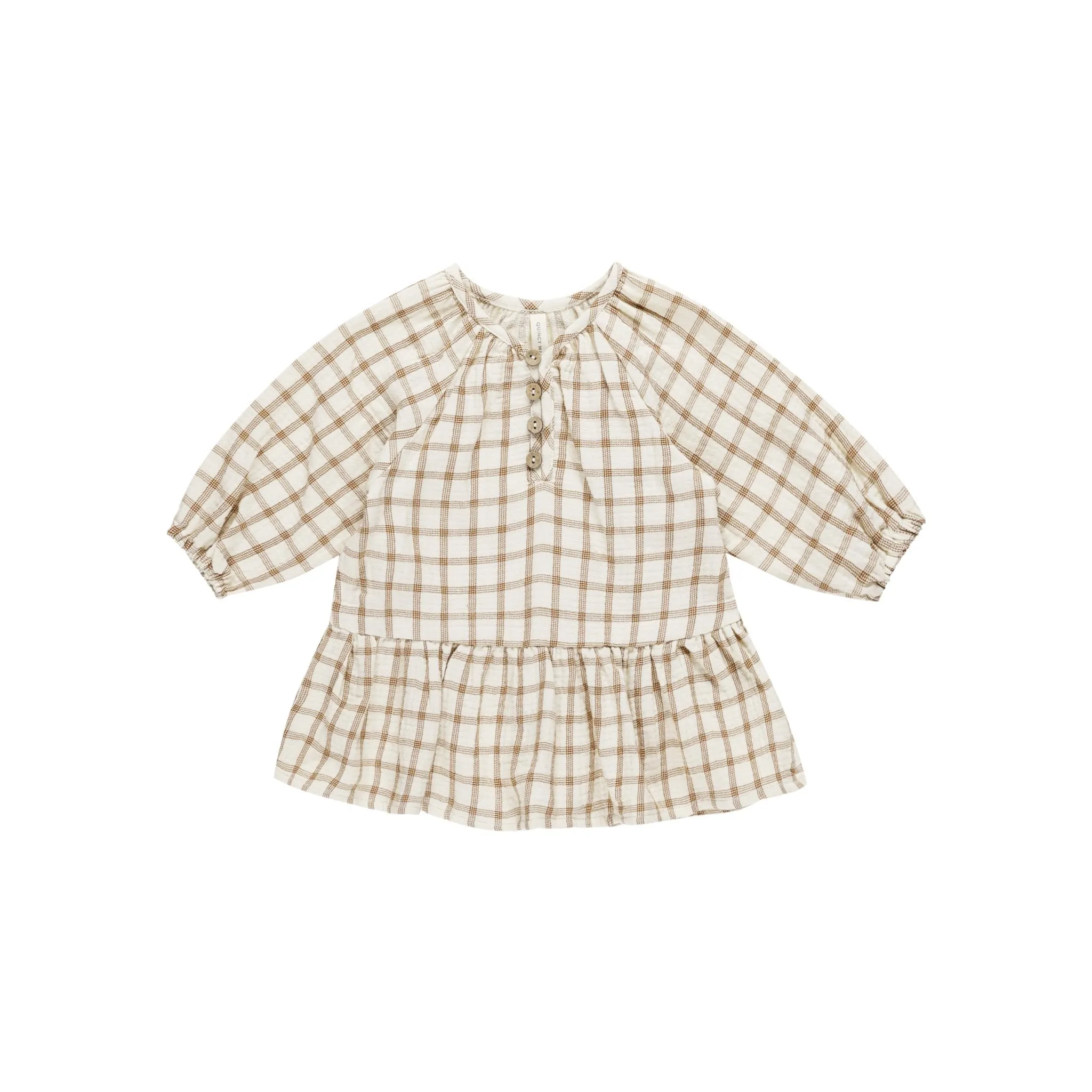 Quincy Mae Lany Dress -Cinnamon Plaid