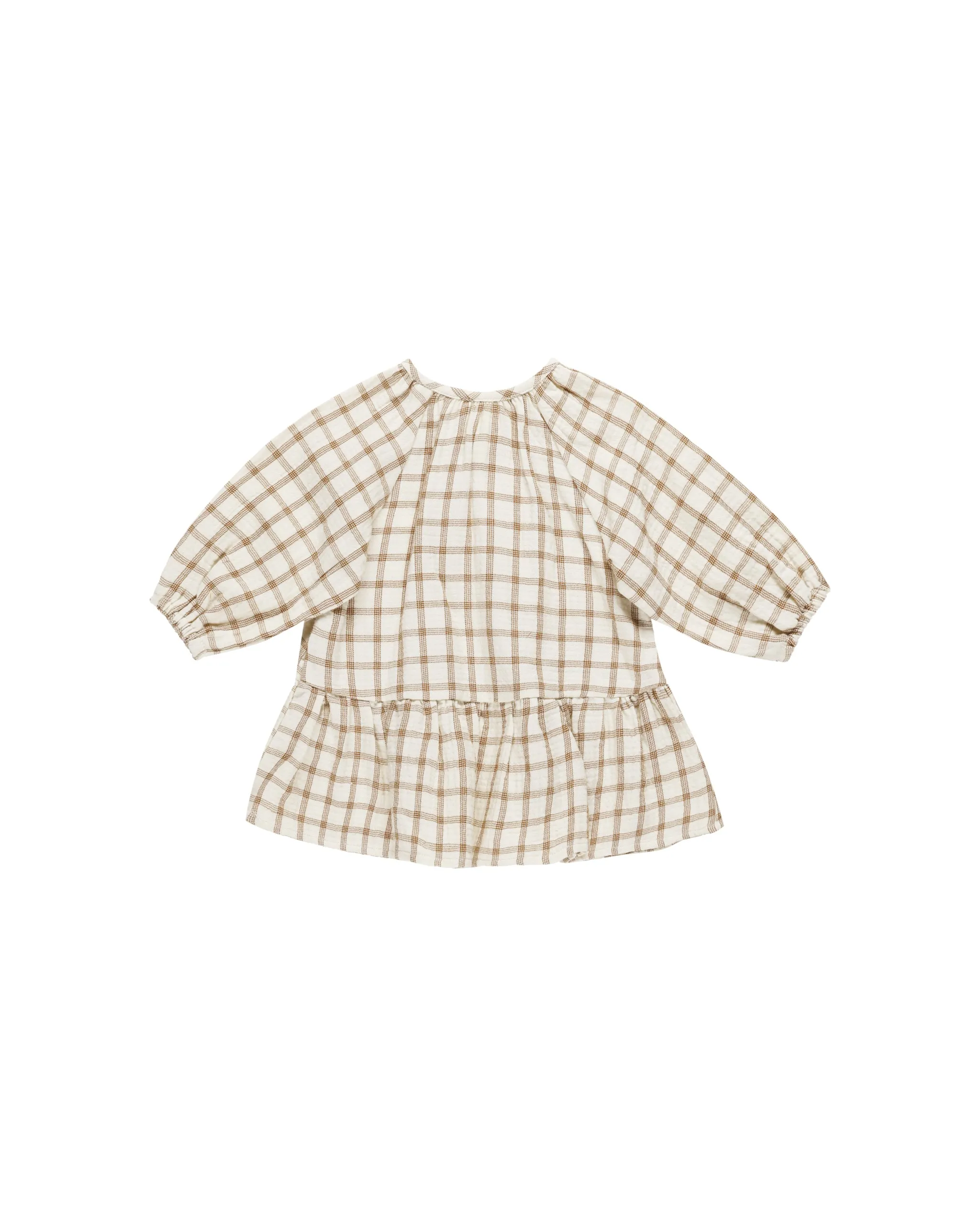 Quincy Mae Lany Dress -Cinnamon Plaid