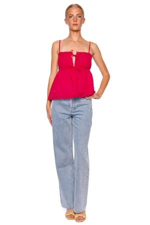 Quinn Cosmos Dotted Lace Trim Top