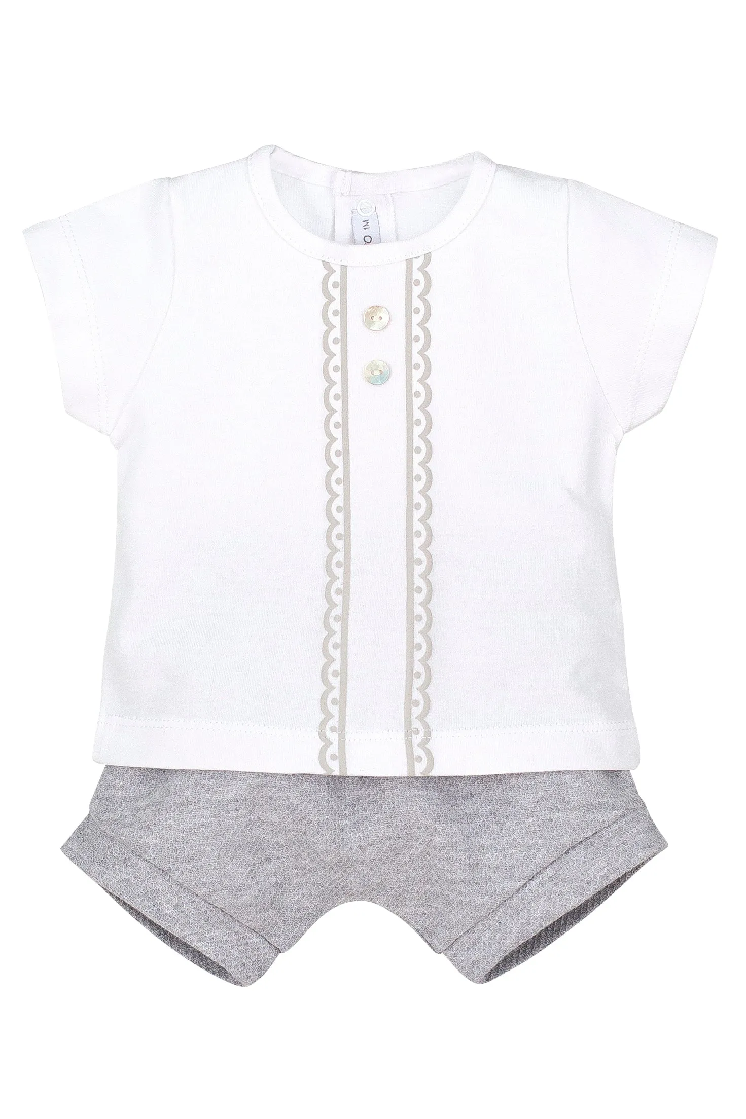"Cole" Grey Top & Shorts
