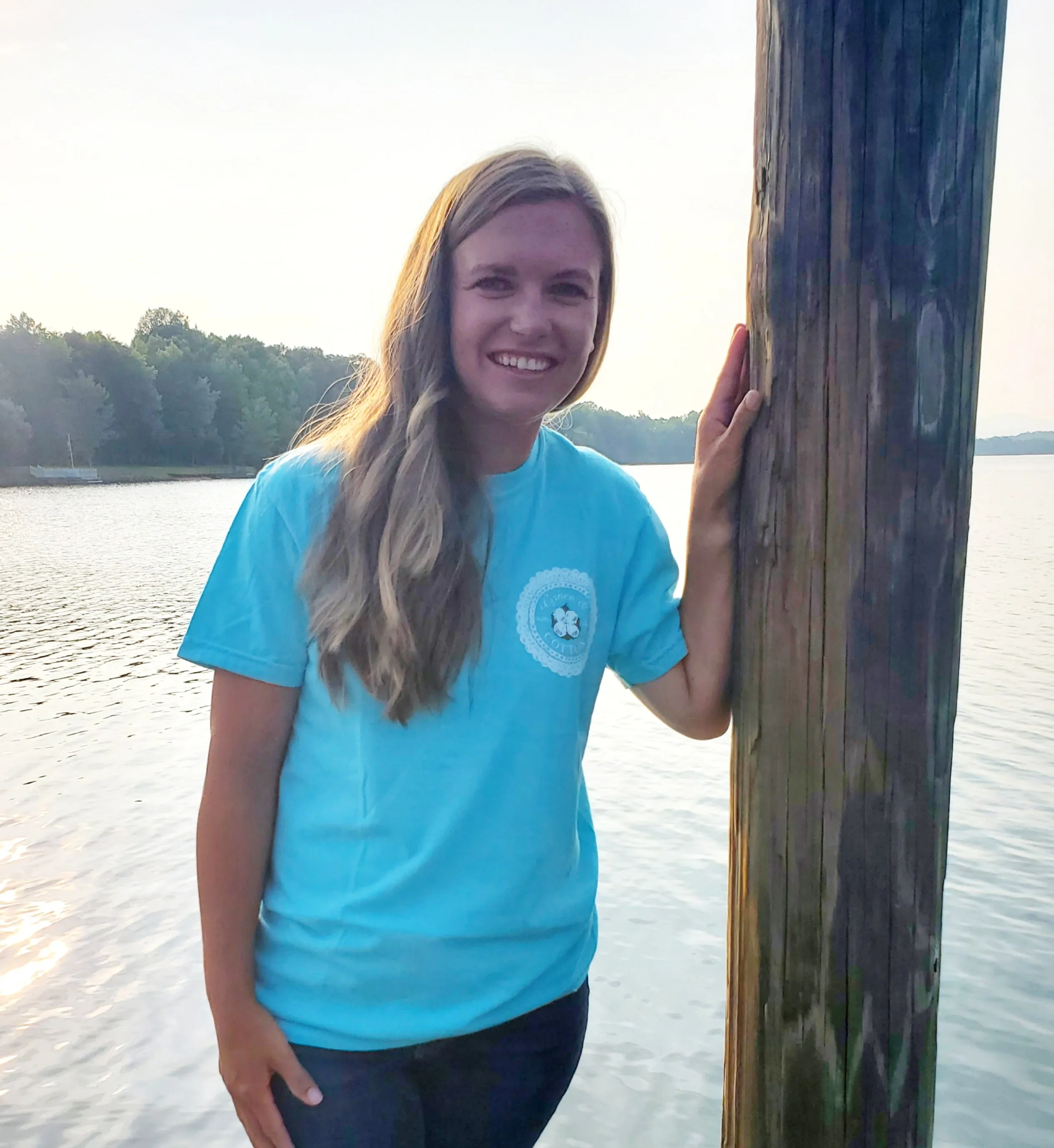 "Let Your Light Shine"- Comfort Colors Lagoon Blue