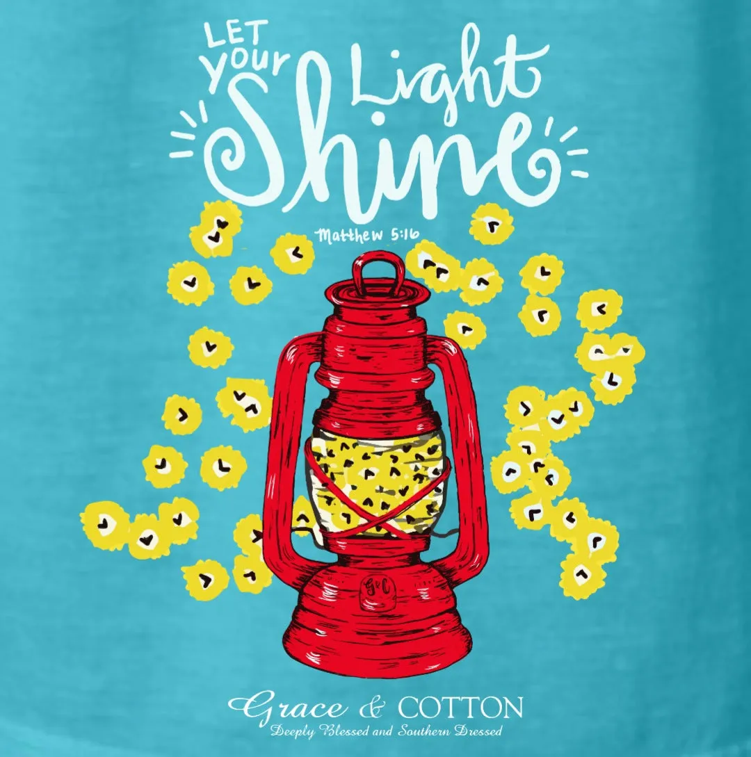 "Let Your Light Shine"- Comfort Colors Lagoon Blue