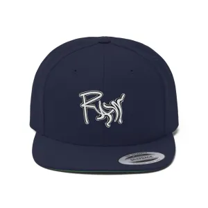Raw Sushi "RAW" Flat Bill Hat navy