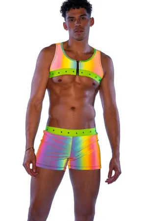 Reflective Shorts with Stud Details
