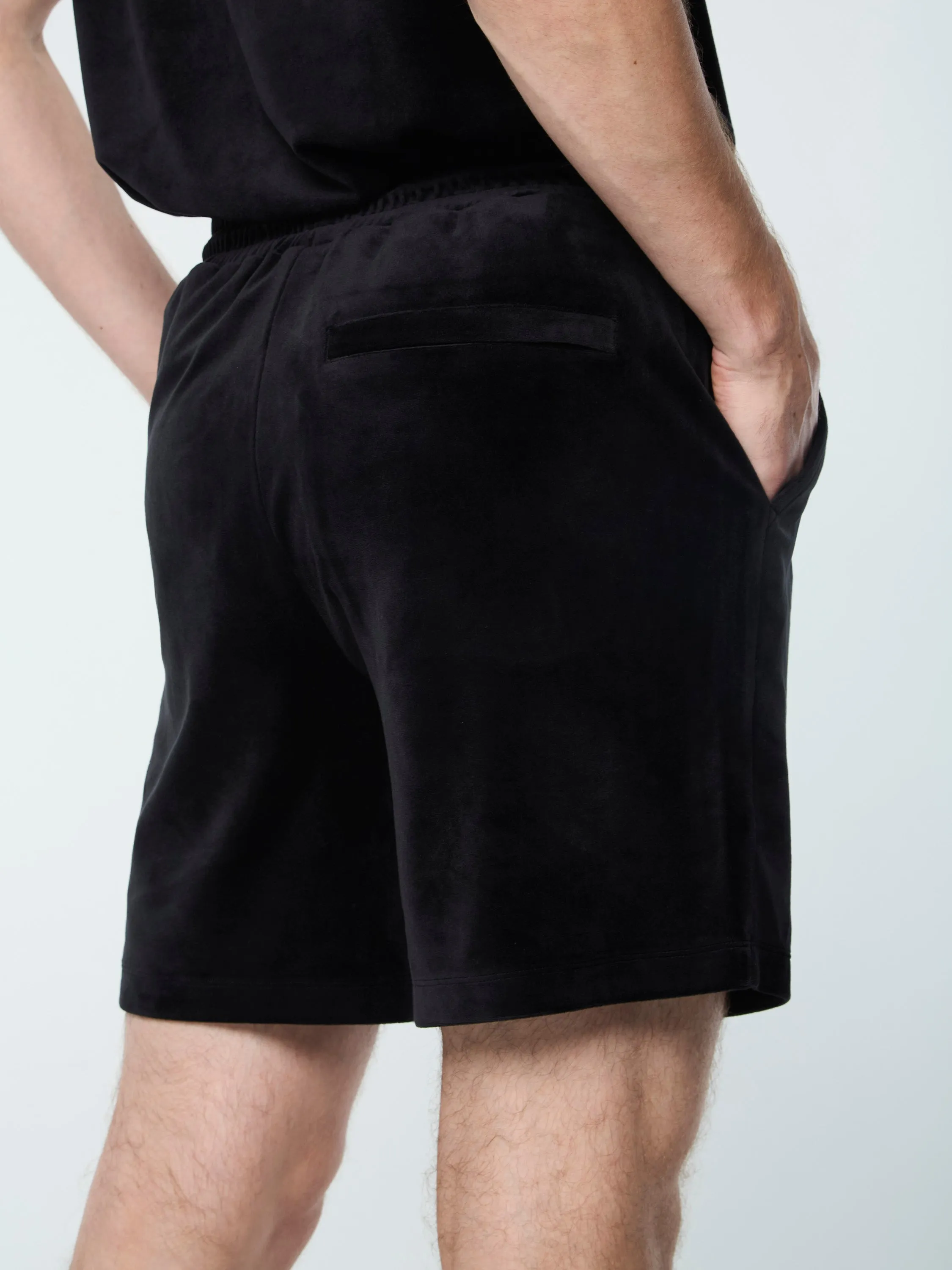 Renzo Velour Short- Black Beauty