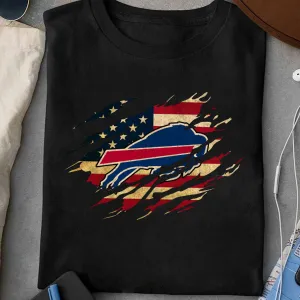 Retro American Flag Scratch Shirt - BFLB