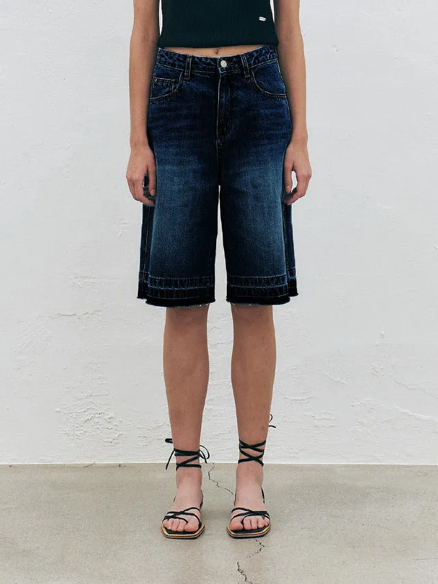 Retro Loose High Waist Casual Denim Shorts