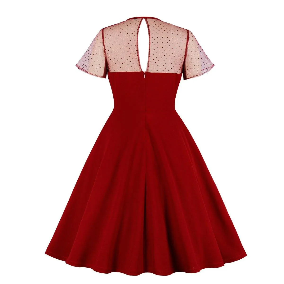 Retro Women Short Sleeves Dreses