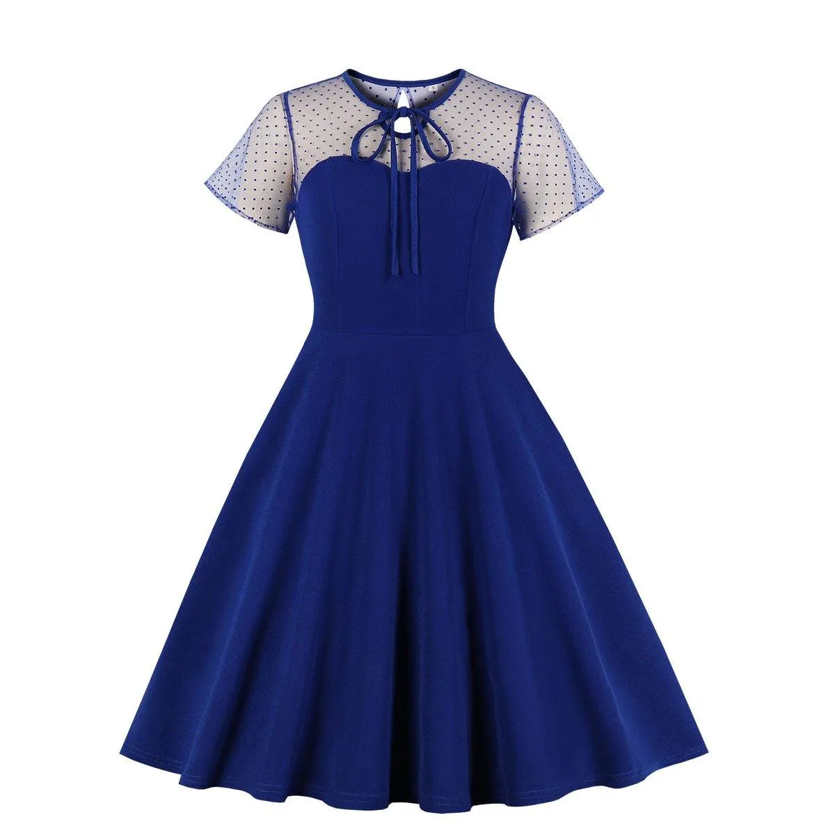 Retro Women Short Sleeves Dreses