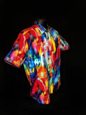 Robert Graham  Prism Effect Classic Fit Short Sleeve Shirt