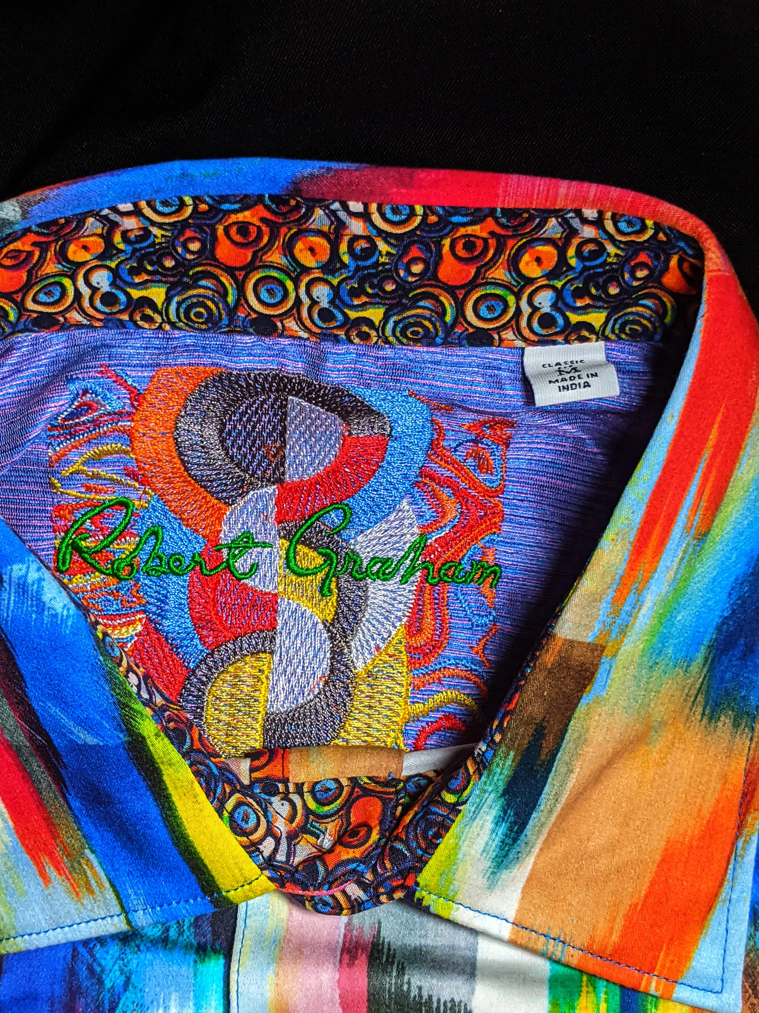 Robert Graham  Prism Effect Classic Fit Short Sleeve Shirt