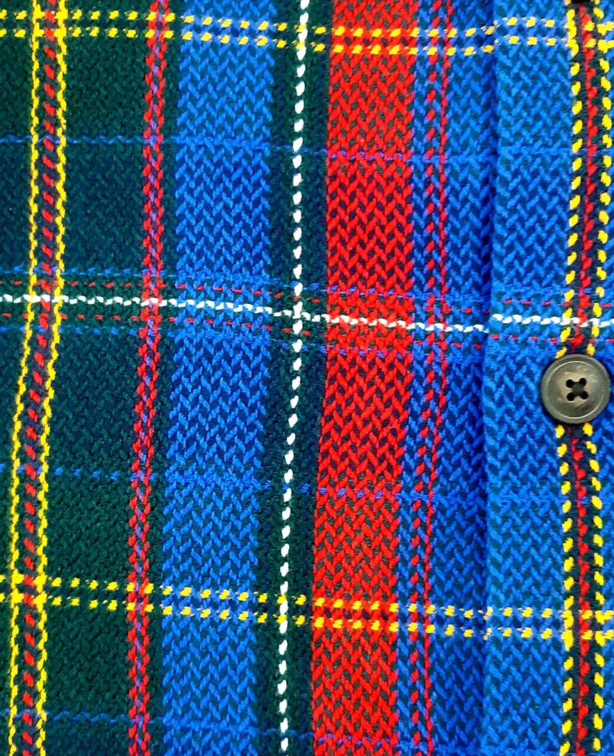 Round Tail Over Buttondown Collar LS Blue