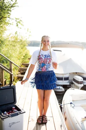 Royal Rhinestone Diva Shorts