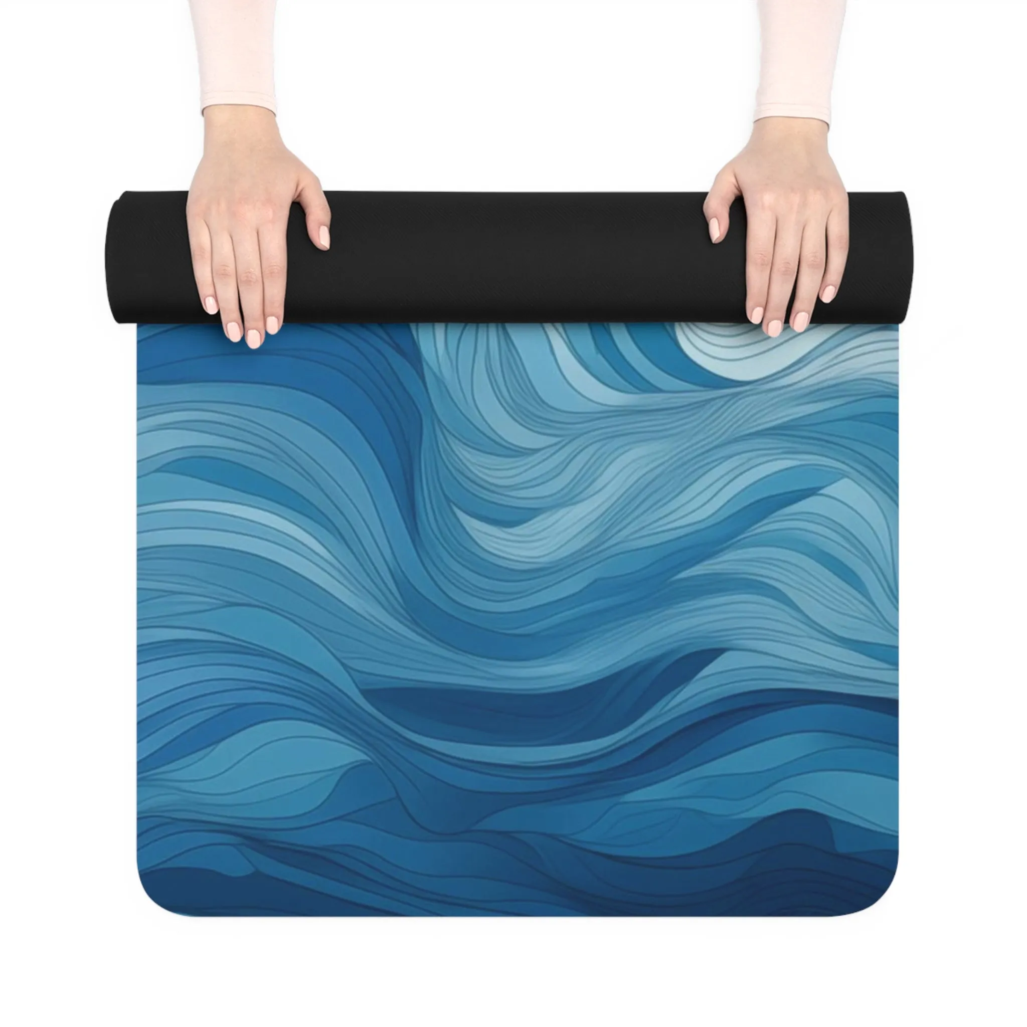 Rubber Yoga Mat- Odelgarde s Hertogenbosch Ocean Waves