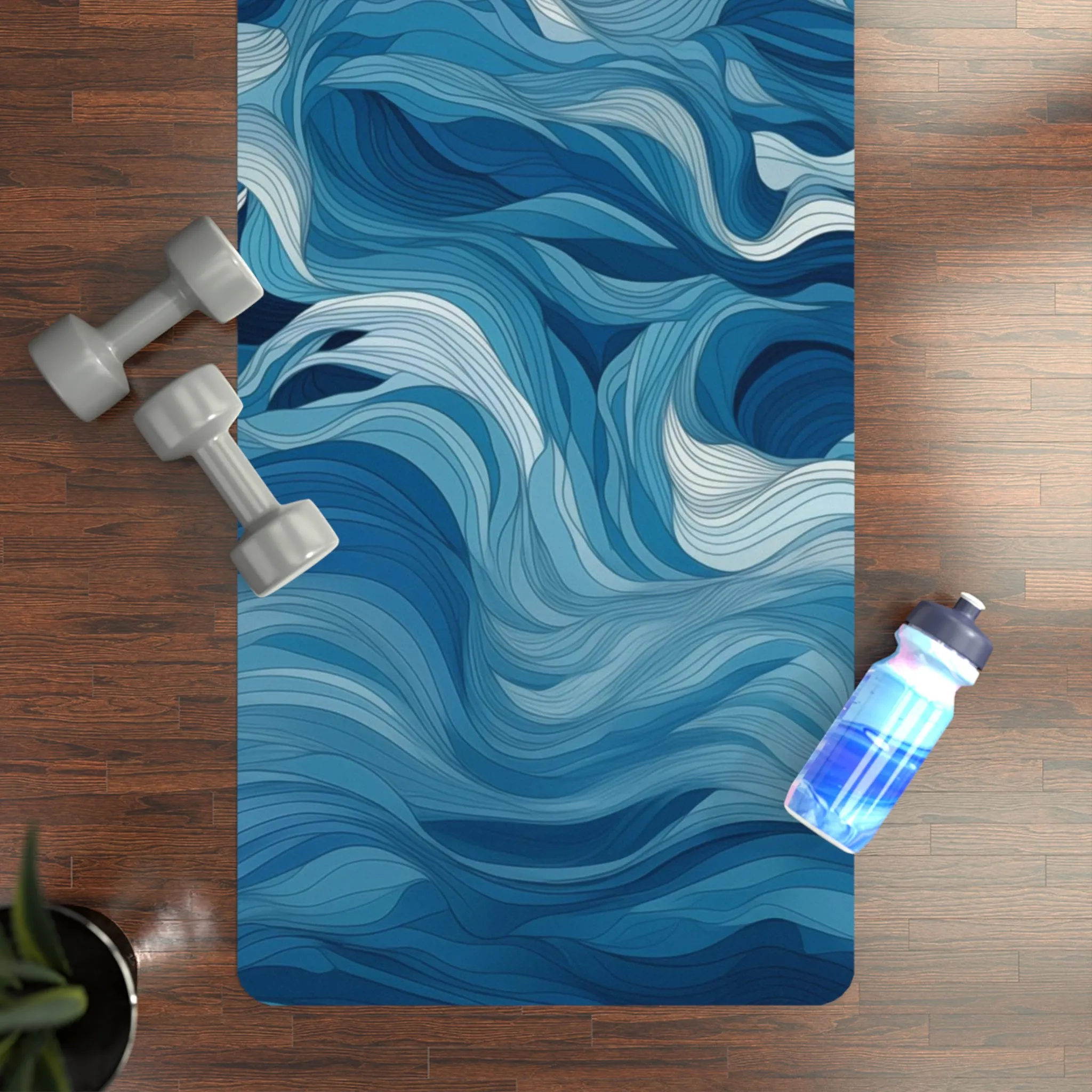 Rubber Yoga Mat- Odelgarde s Hertogenbosch Ocean Waves