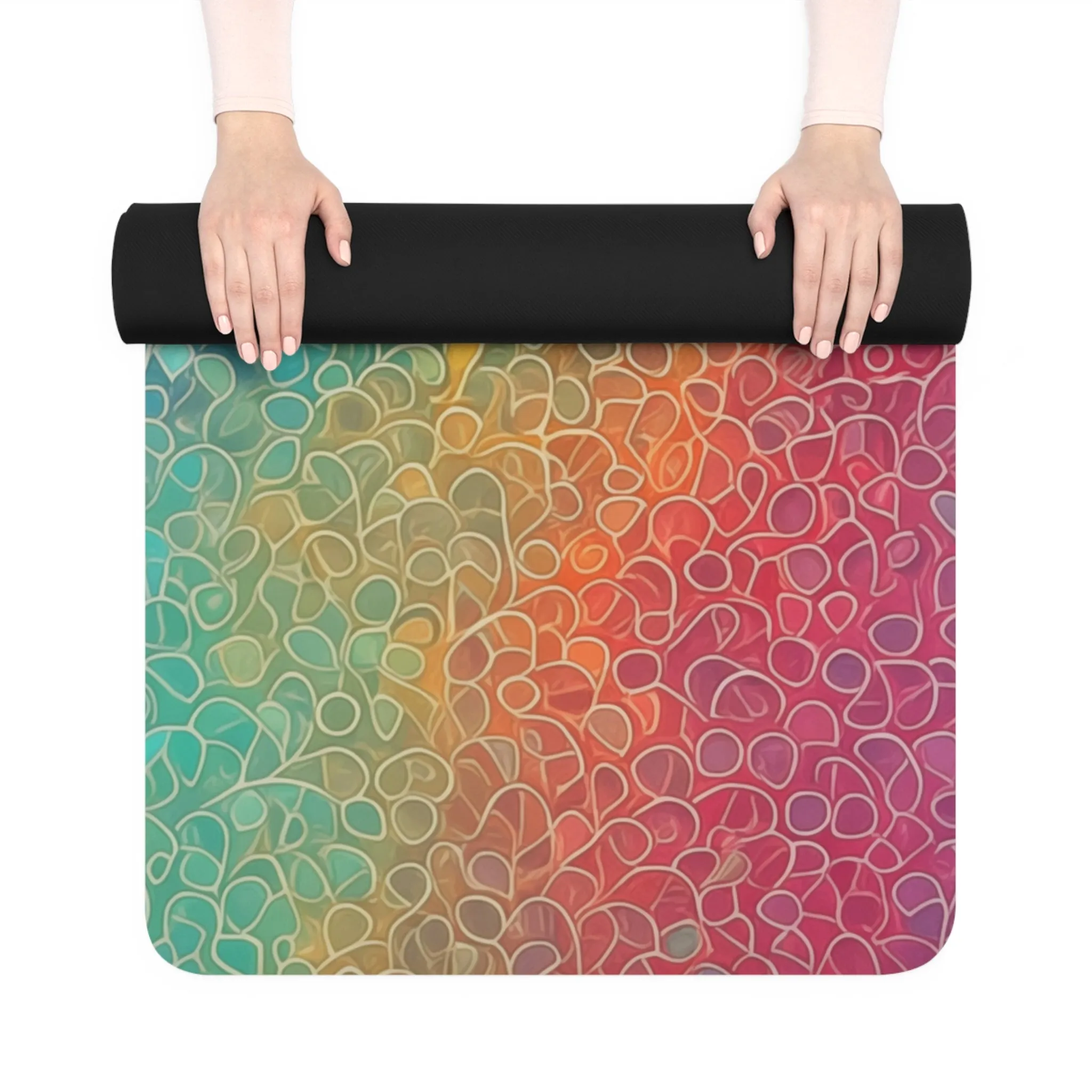 Rubber Yoga Mat- Pointillist Paris