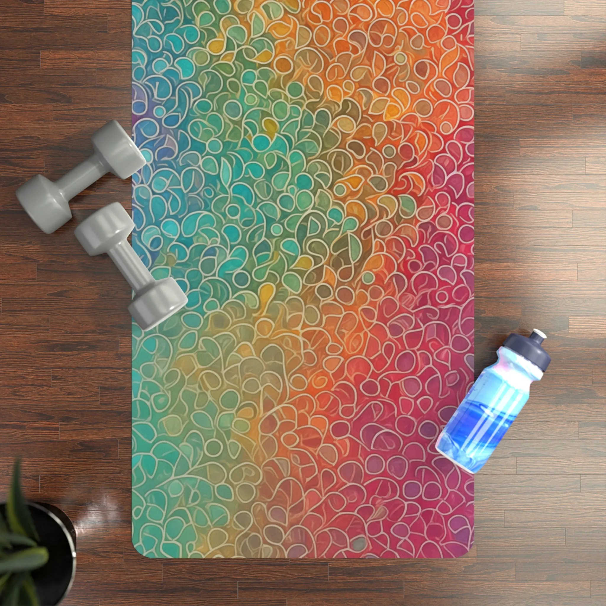 Rubber Yoga Mat- Pointillist Paris