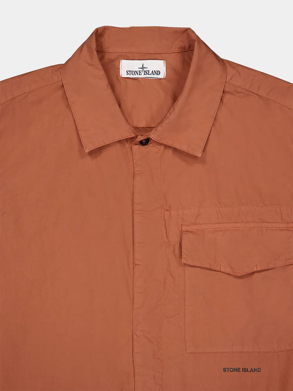 Rust Orange Spread Collar Shirt