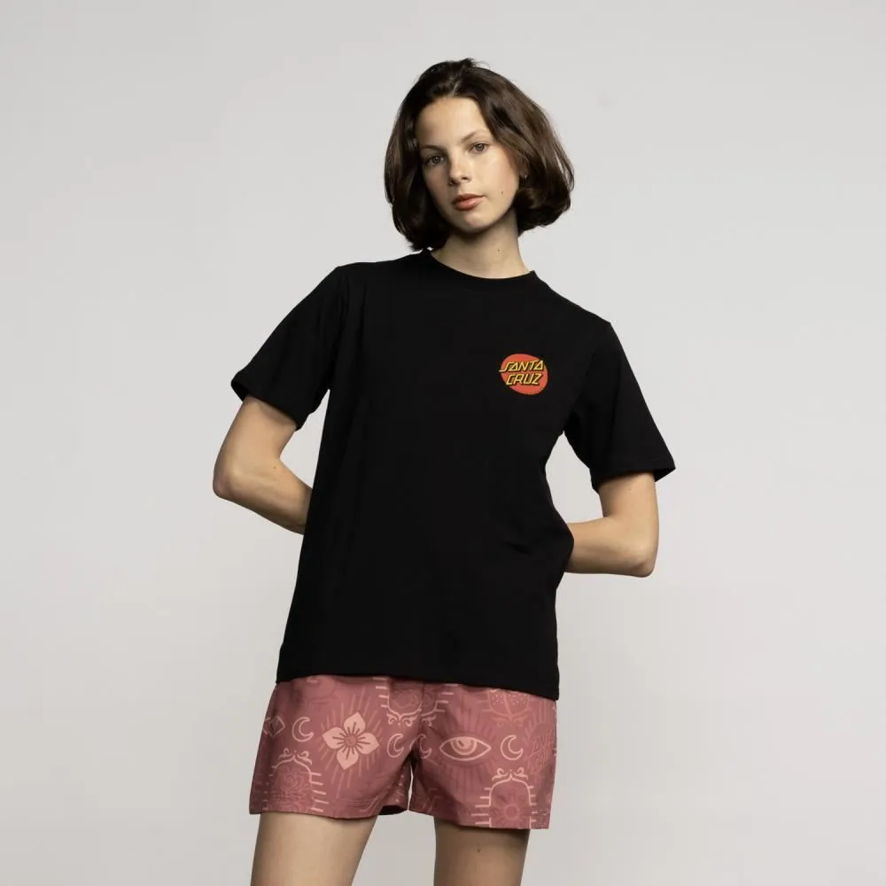 Santa Cruz Womens T-Shirt Classic Dot Chest - Black