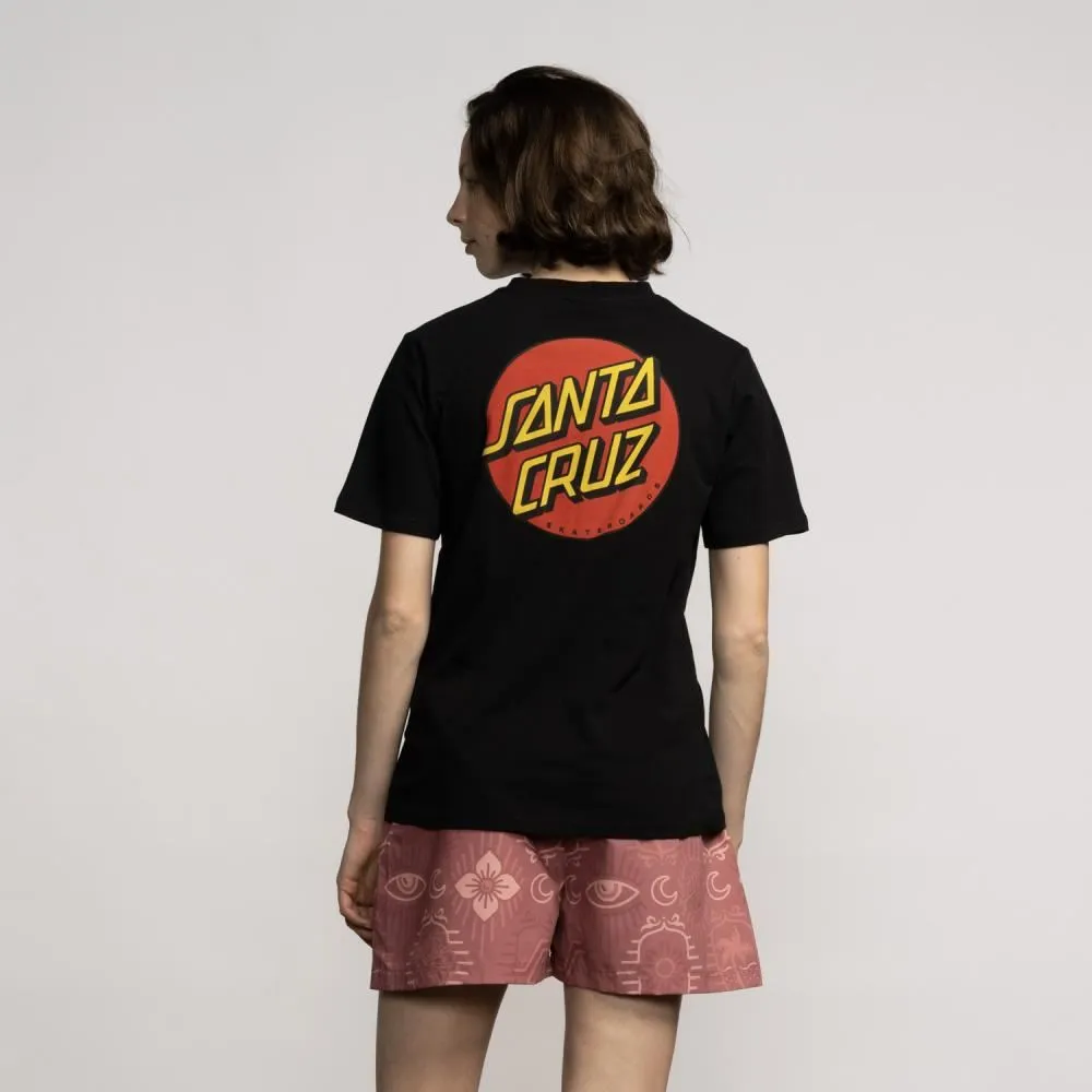 Santa Cruz Womens T-Shirt Classic Dot Chest - Black