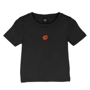 Santa Cruz Womens T-Shirt Classic Dot Emb T-Shirt - Black Wash