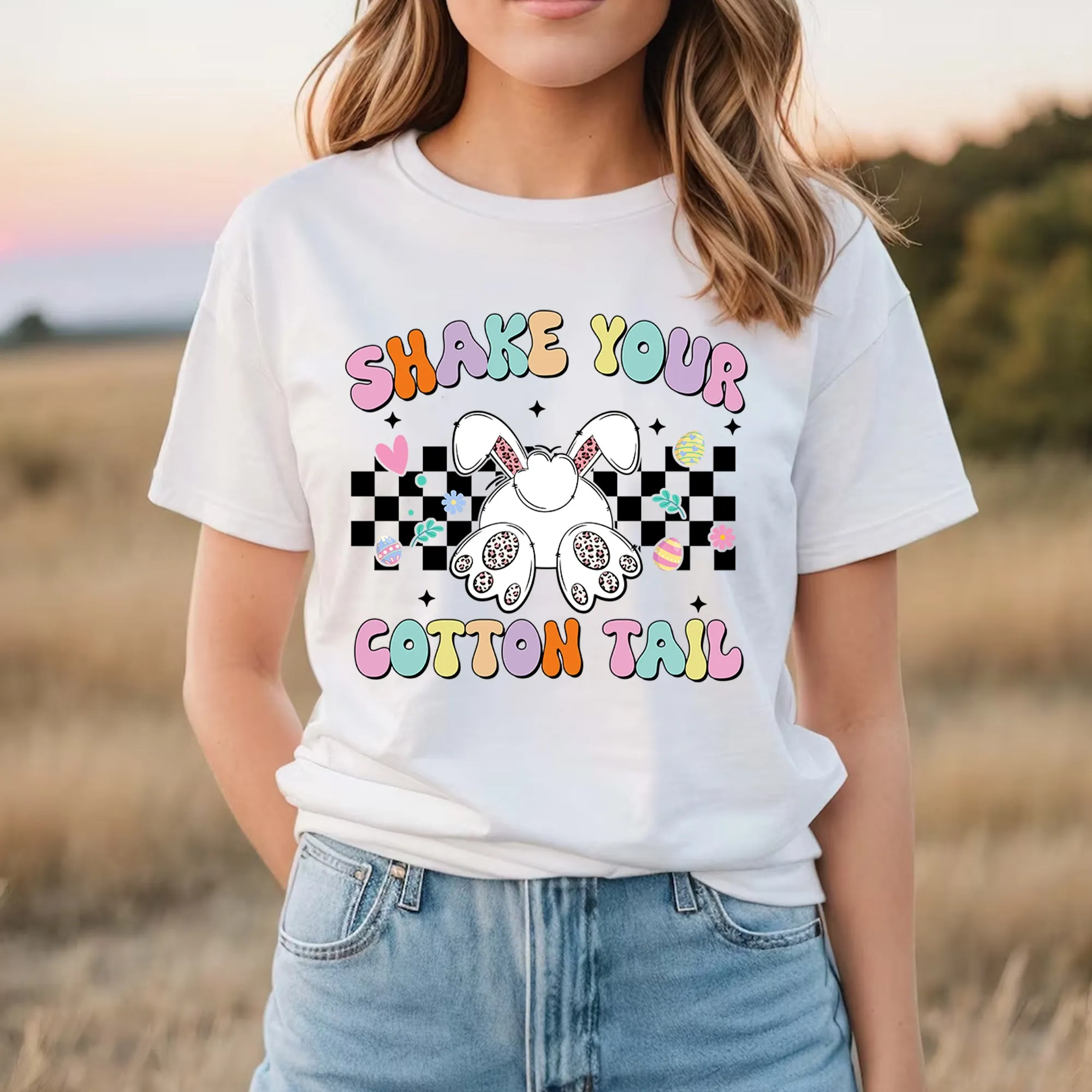 Shake Your Cotton Tail T-shirt, Funny Easter Shirt, Easter bunny Tee, Retro Easter Shirt, Easter Shirt