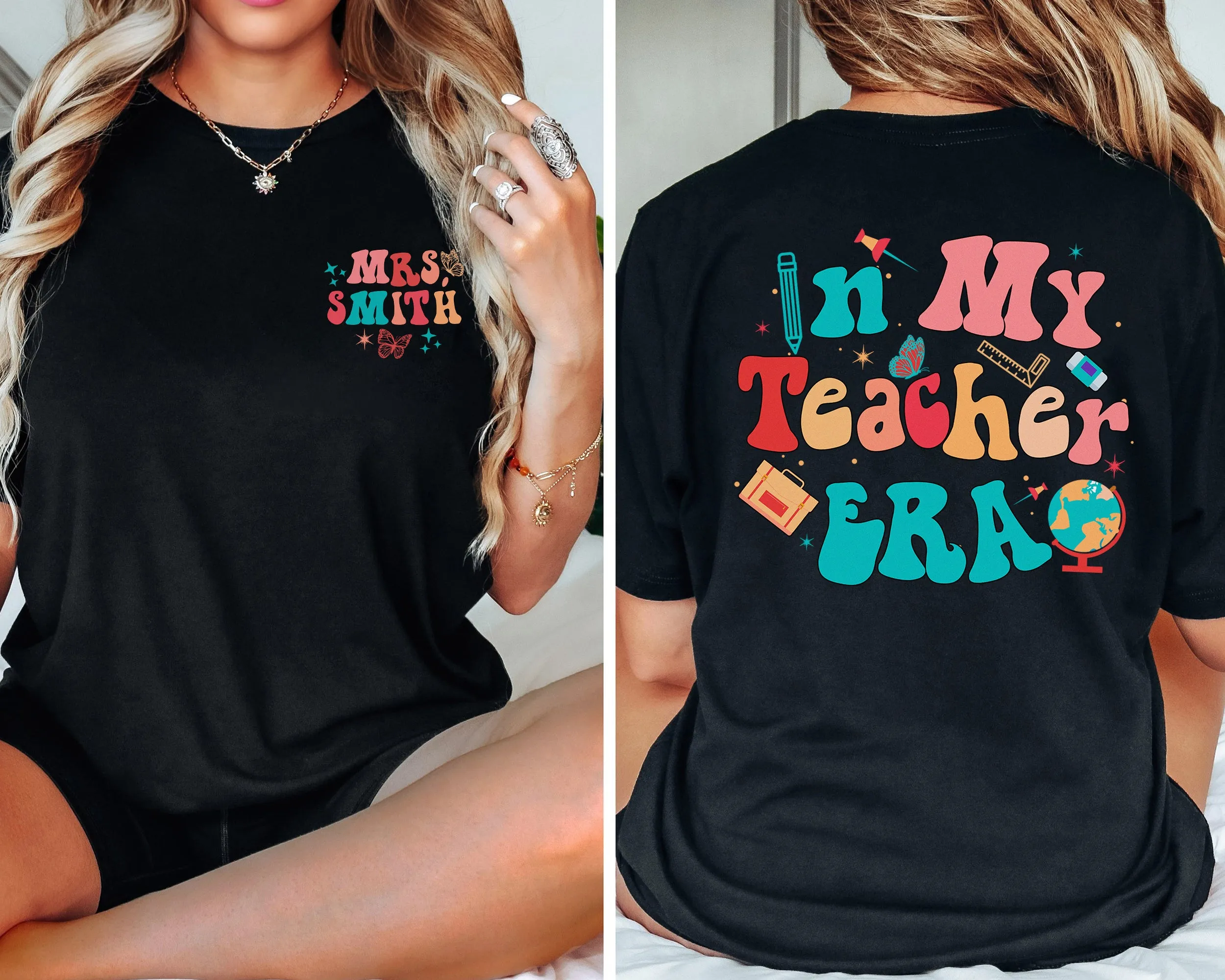 Shirt for Teacher, in My Teacher Era Shirt, Personalized Teacher Shirt, Teacher Shirt Last Name, Swiftie Teacher Shirt