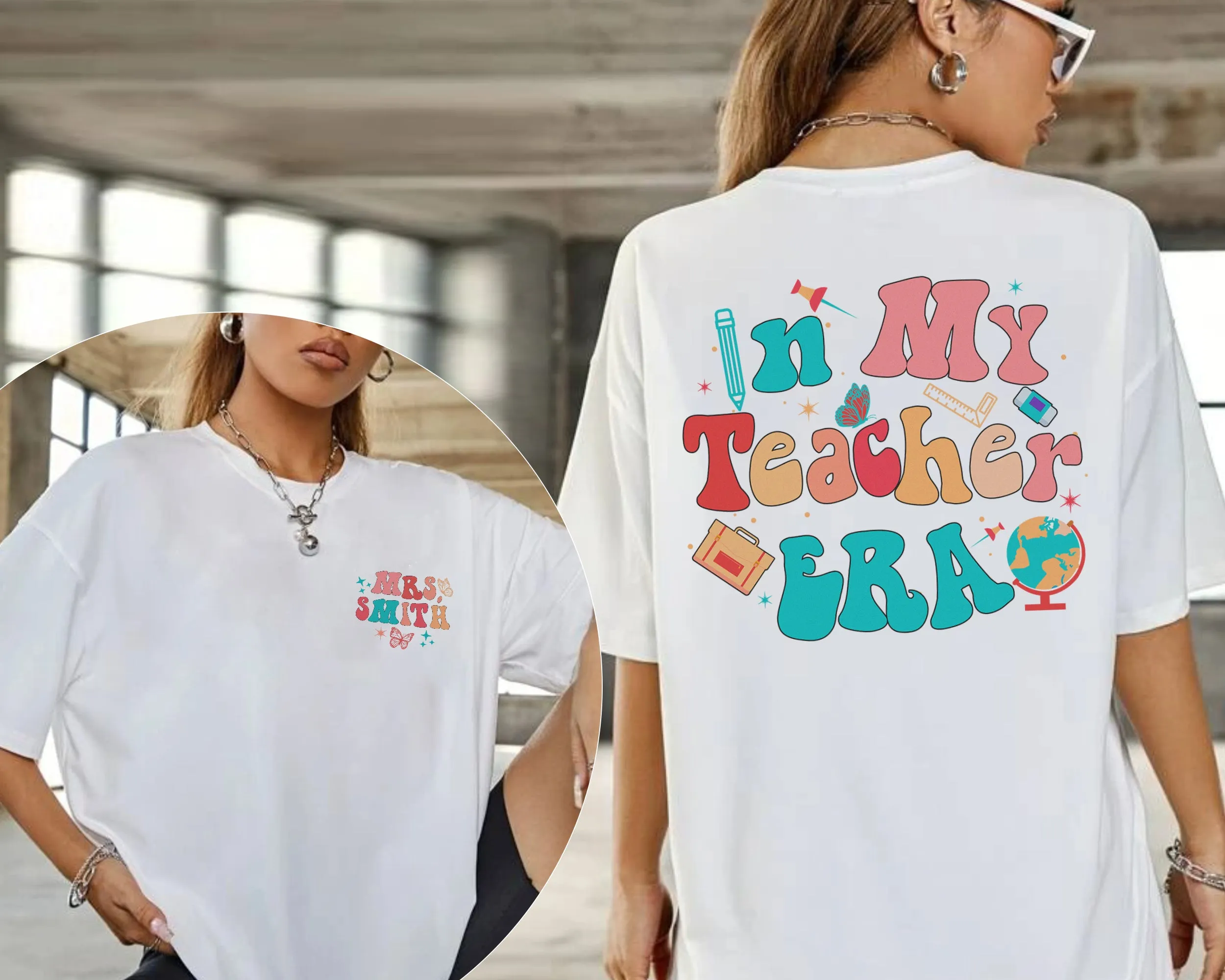 Shirt for Teacher, in My Teacher Era Shirt, Personalized Teacher Shirt, Teacher Shirt Last Name, Swiftie Teacher Shirt
