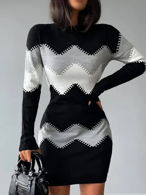 Sigrun | Elegant knit bodycon mini dress