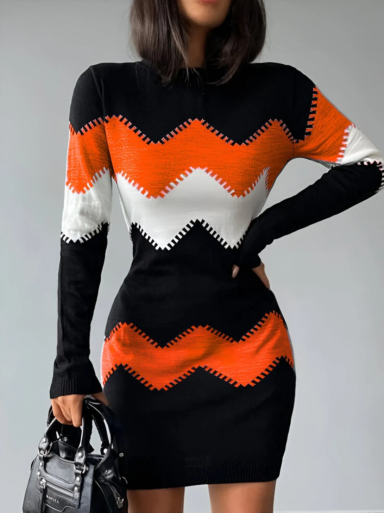 Sigrun | Elegant knit bodycon mini dress