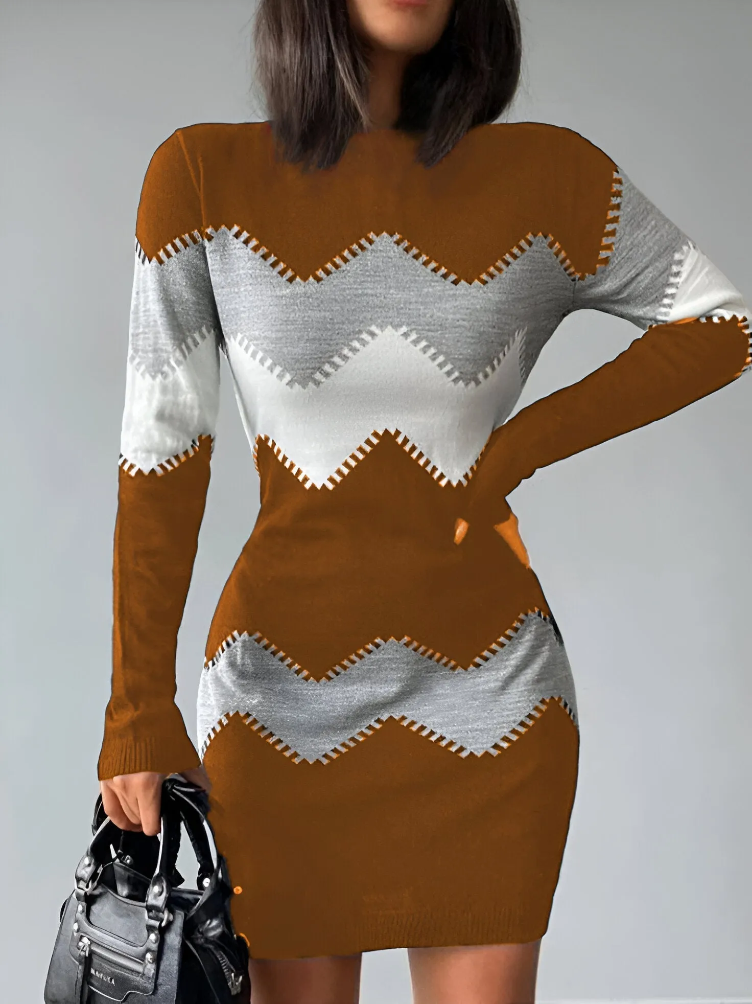 Sigrun | Elegant knit bodycon mini dress