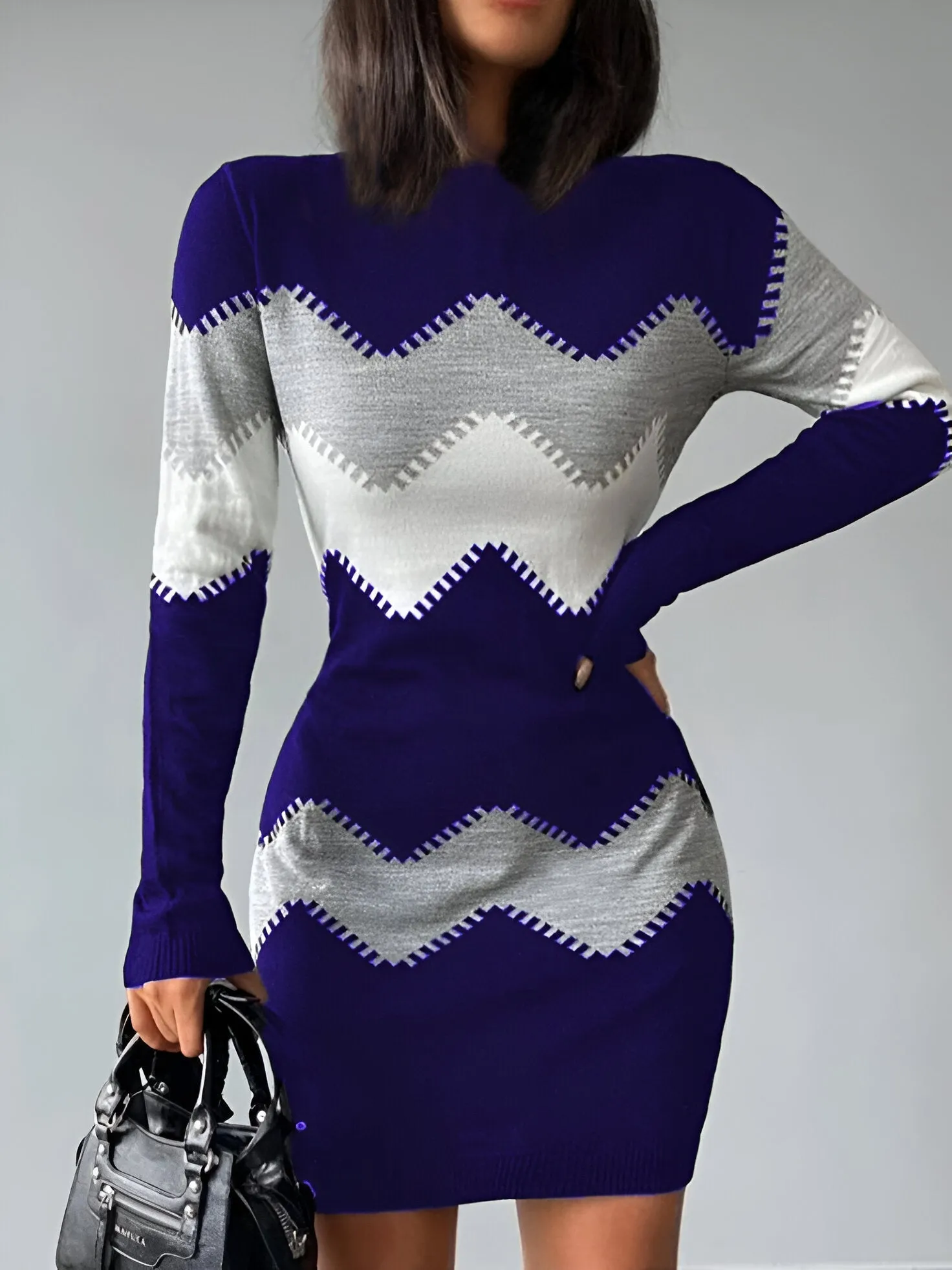 Sigrun | Elegant knit bodycon mini dress