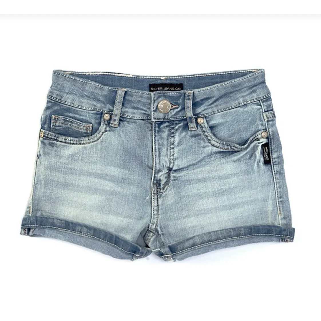 Silver Jeans - Lacy Mid-Rise Medium Wash Girls' Denim Shorts