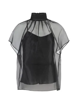 Simkhai Feyre Short Sleeve Top in Black