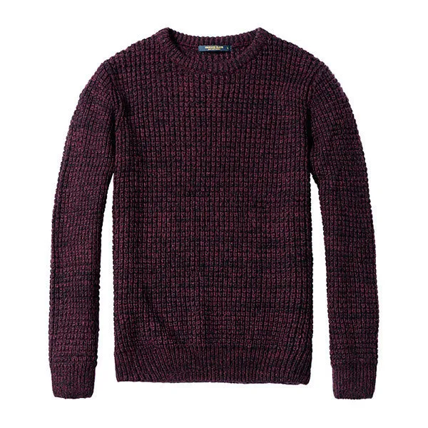 Simwood Brand Men Wool Sweater Autumn Winter O-neck Thick Kintwear Pullover Christmas Mens Sweaters High Quality MY396