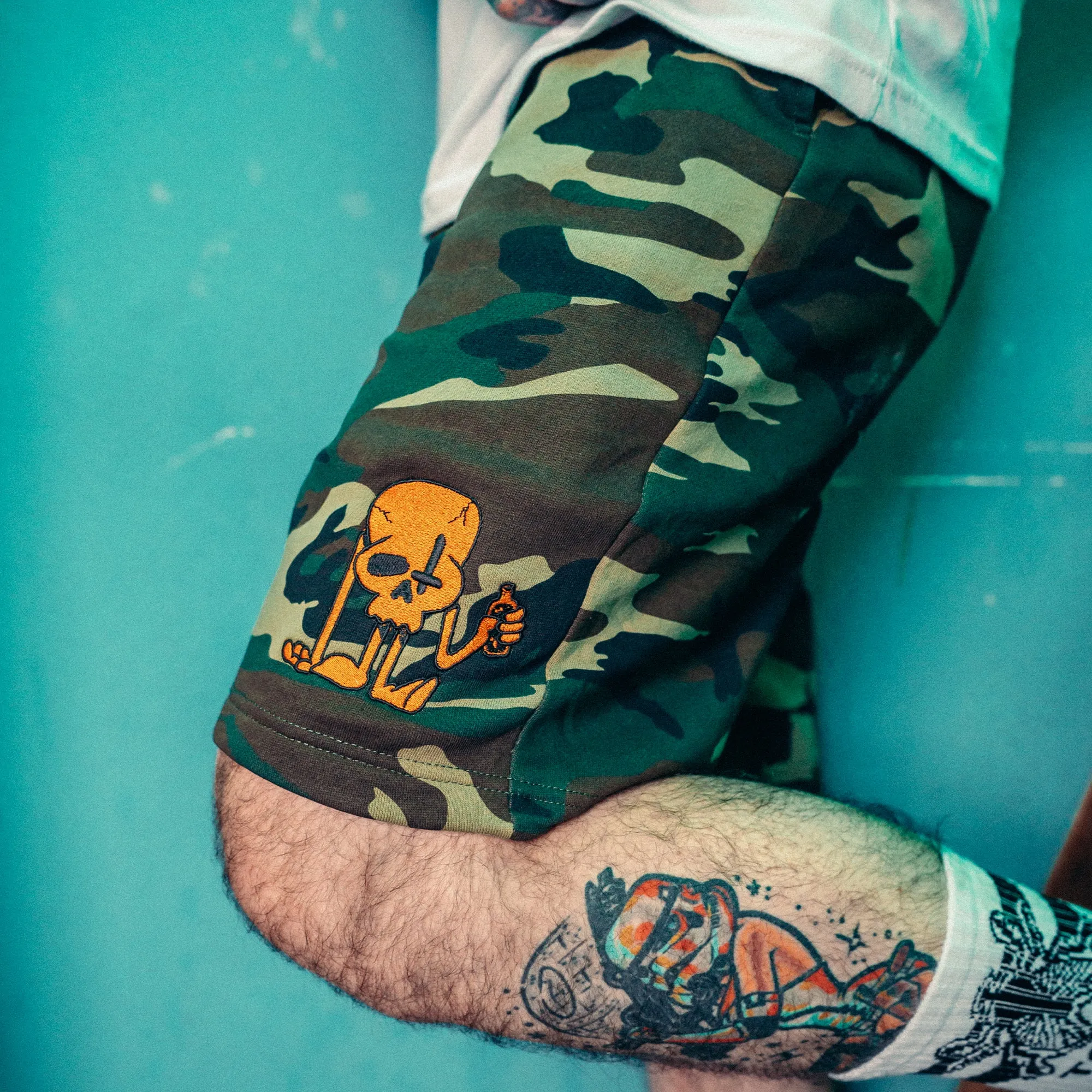 Skully Camo Sweat Shorts