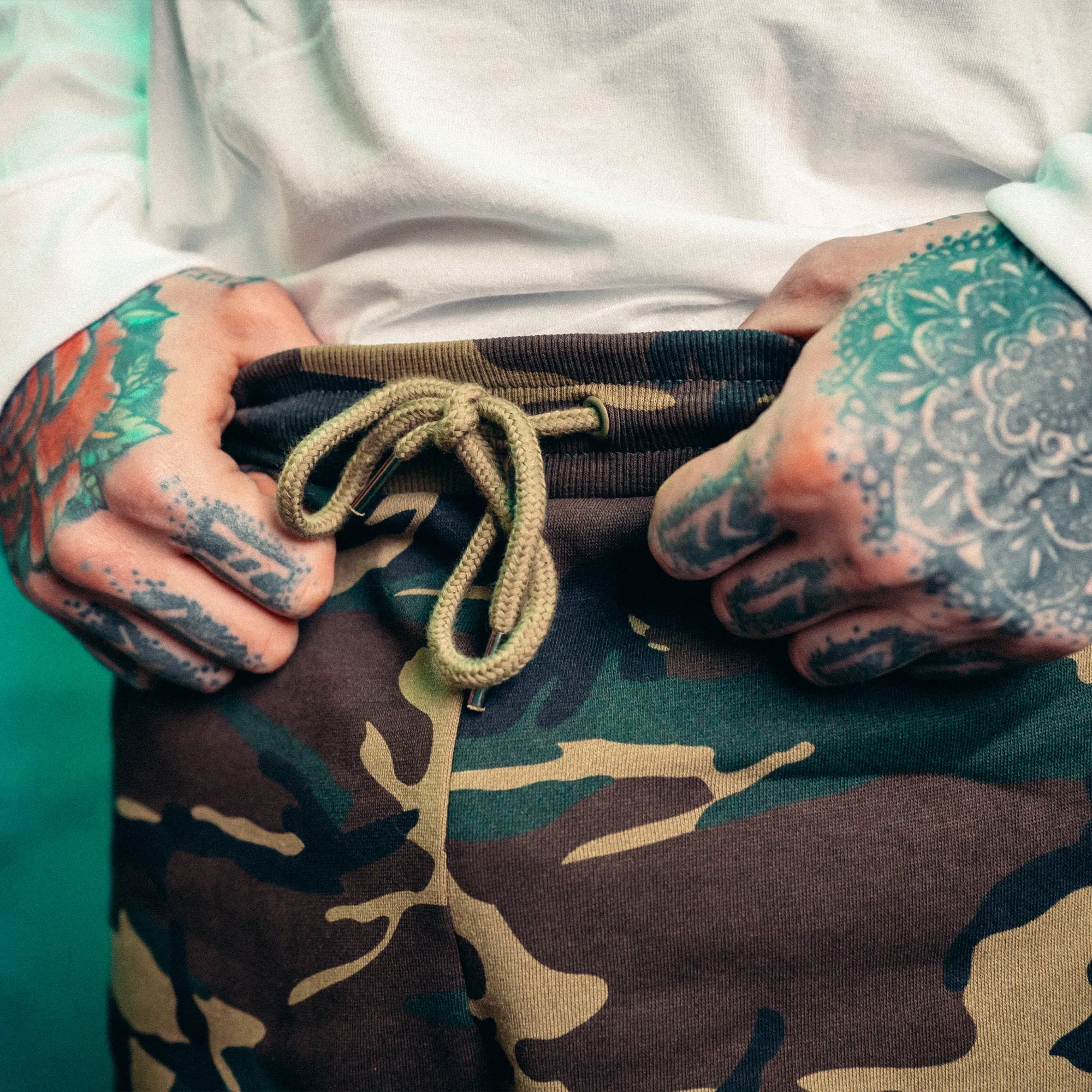 Skully Camo Sweat Shorts