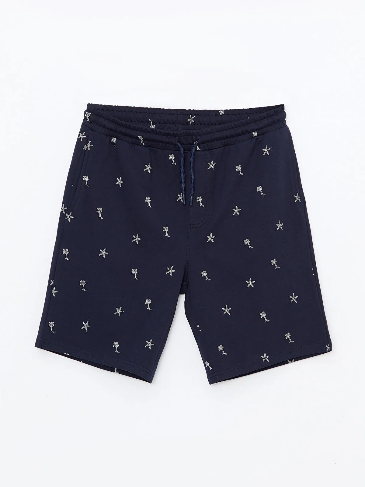 Slim Fit Men Elastic Waist Shorts