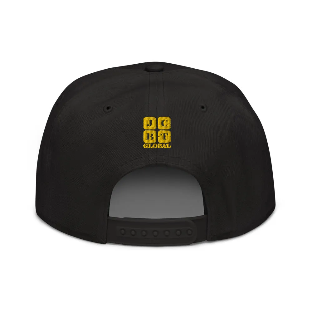 Snapback Hat "2052-0111 Wisdom Is Power (Yellow Logo)"