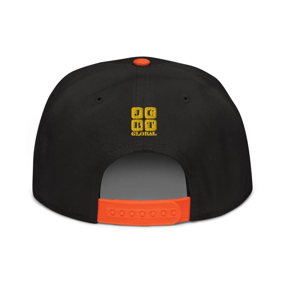Snapback Hat "2052-0111 Wisdom Is Power (Yellow Logo)"