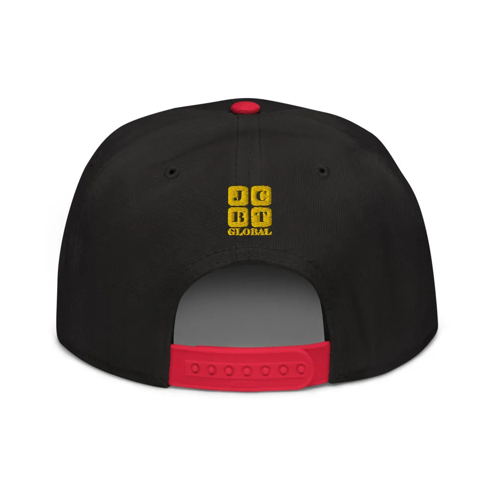Snapback Hat "2052-0111 Wisdom Is Power (Yellow Logo)"