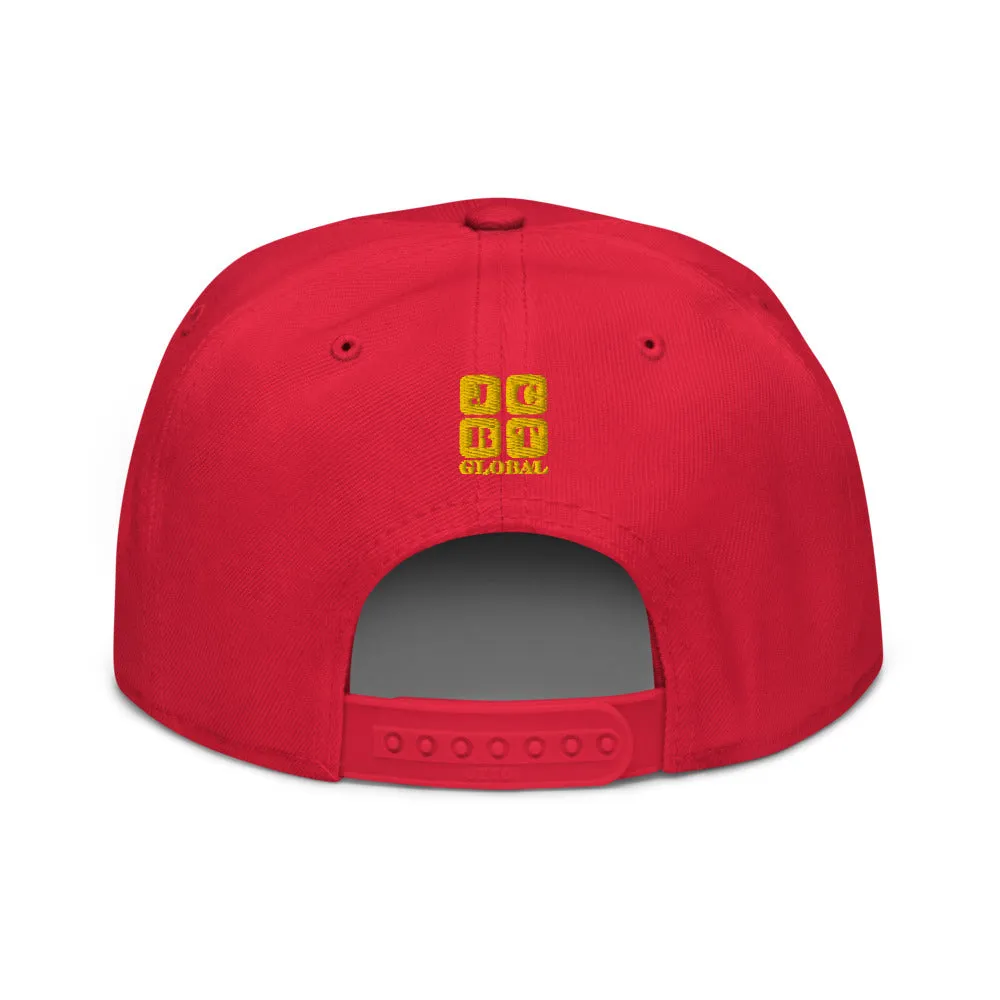 Snapback Hat "2052-0111 Wisdom Is Power (Yellow Logo)"