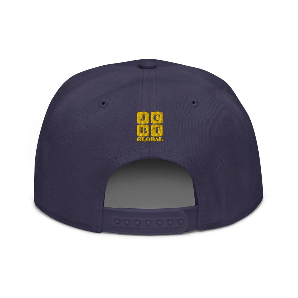 Snapback Hat "2052-0111 Wisdom Is Power (Yellow Logo)"