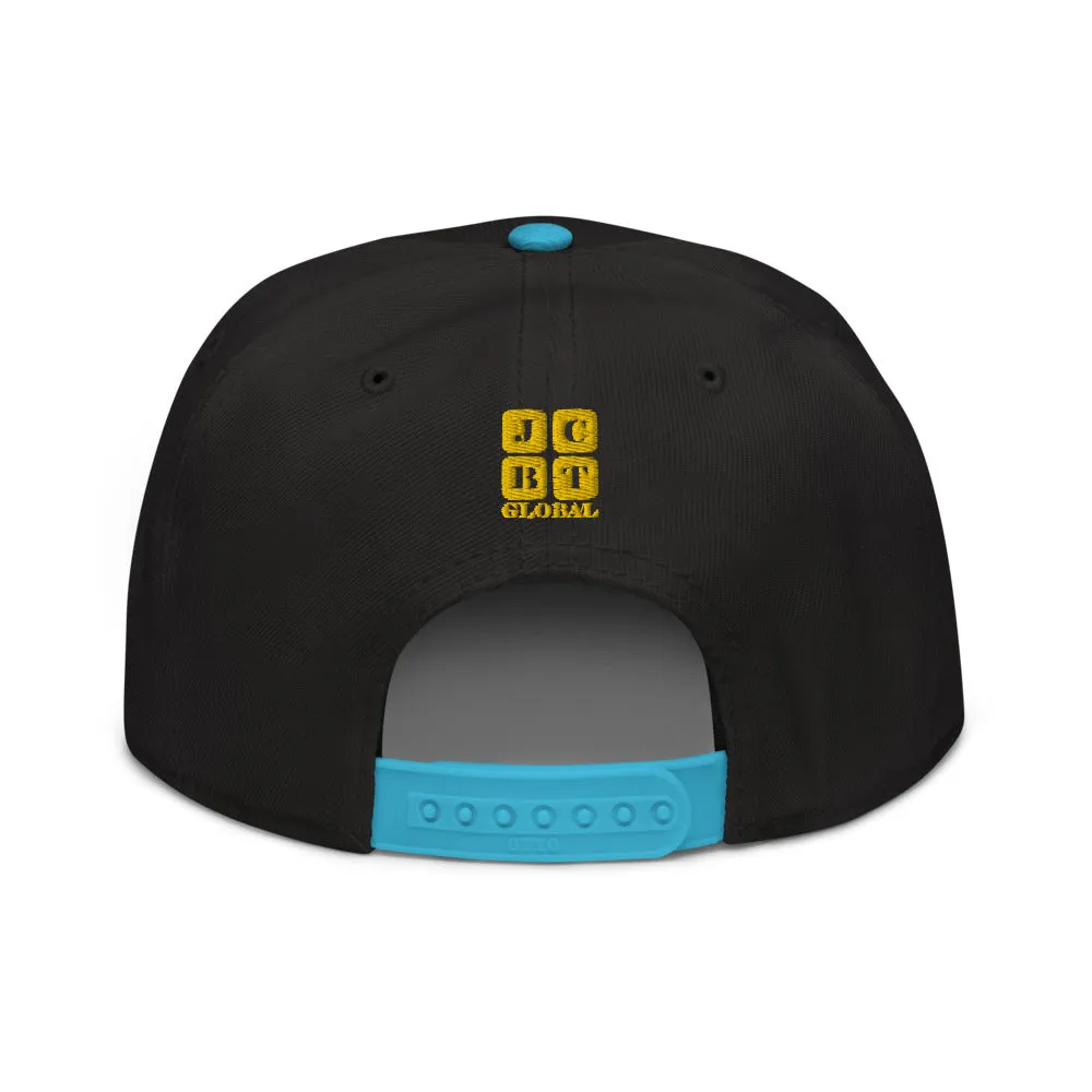 Snapback Hat "2052-0111 Wisdom Is Power (Yellow Logo)"