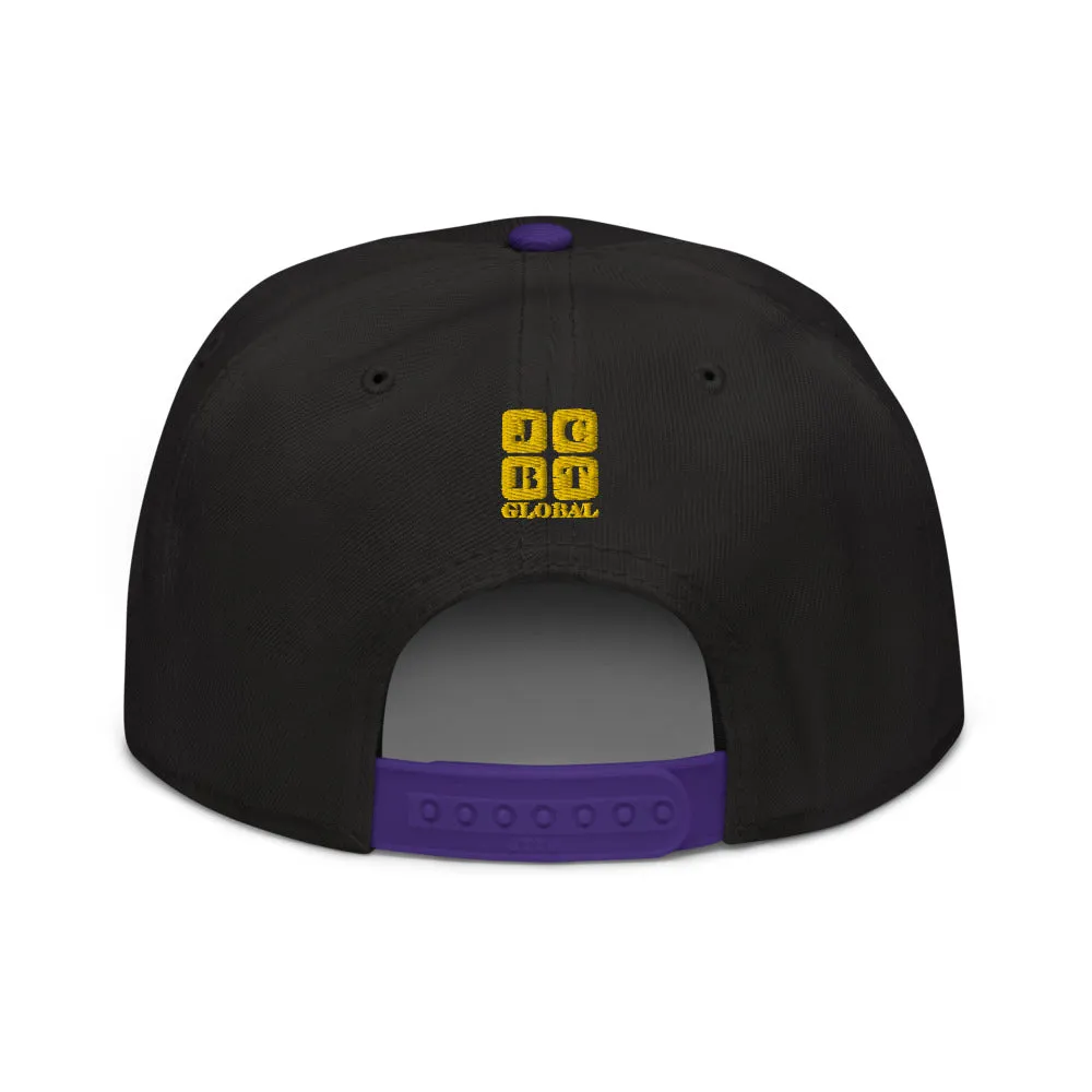 Snapback Hat "2052-0111 Wisdom Is Power (Yellow Logo)"